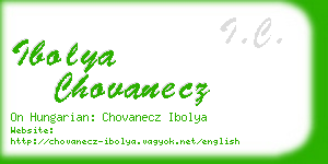 ibolya chovanecz business card